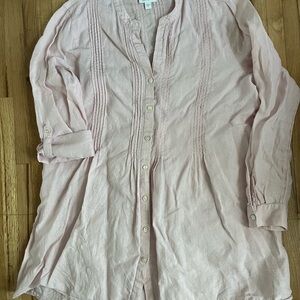 J Jill Love Linen Smocked Tunic